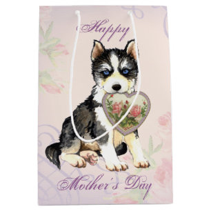 Husky Heart Mum Medium Gift Bag