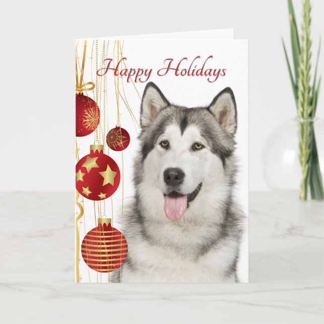 Husky Holiday Card (Front)
