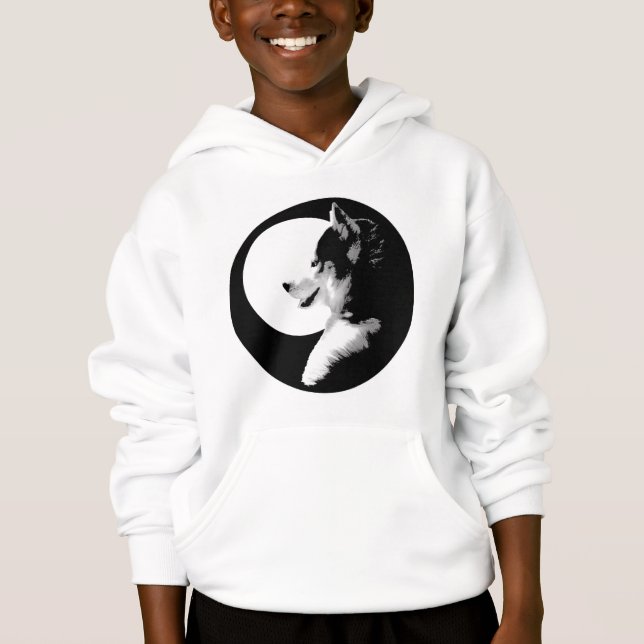 Husky Hoodie Kid's Sled Dog Kid's Husky Sweatshirt (Front)
