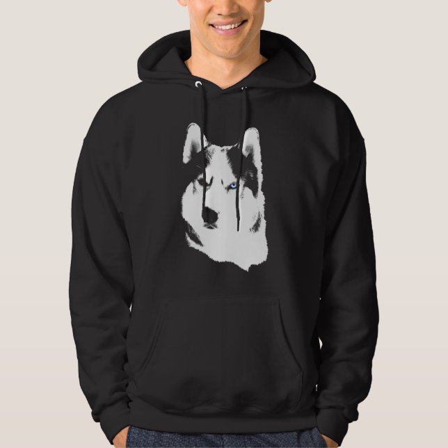 Husky Hoodie Wolf Art Hooded Sweatshirt Dog Shirts (Front)