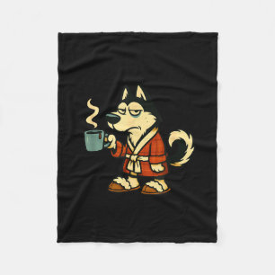 Husky I Think I'm Emotionally Constipated I Haven' Fleece Blanket