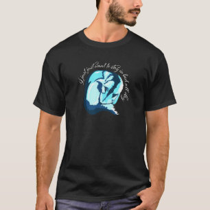 Husky In Bed All Day Blue Coloured Dog T-Shirt