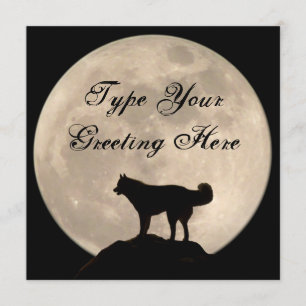 Husky Invitations Personalised Husky / Wolf Card