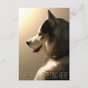 Husky Invitations Personalised Siberian Husky Card