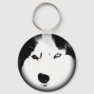 Husky Keychain Husky Malamute Dog Keychain Custom