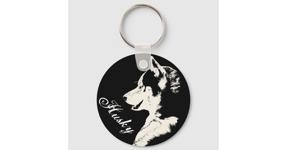 Husky Keychain Siberian Husky Dog Keychain Custom Zazzle