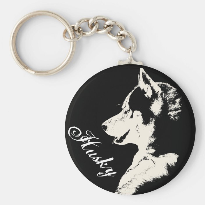 Husky Keychain Siberian Husky Dog Keychain Custom Zazzle.co.uk