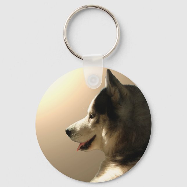 Husky Keychain Siberian Husky / Malamute Gifts (Front)