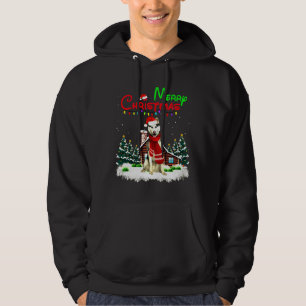 Husky Lights Merry Christmas Hoodie