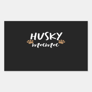 Husky Mama   Siberian Husky Mother Dog Lover Gift Rectangular Sticker