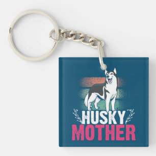 Husky Mother Love: Celebrating Loyalty and Bond Key Ring