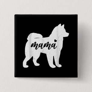 Husky Mothers Day Dog Paw Lover Gift 15 Cm Square Badge