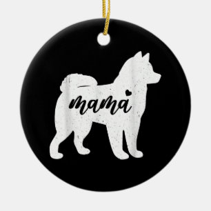 Husky Mothers Day Dog Paw Lover Gift Ceramic Tree Decoration