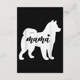 Husky Mothers Day Dog Paw Lover Gift Enclosure Card