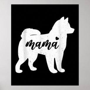Husky Mothers Day Dog Paw Lover Gift Poster