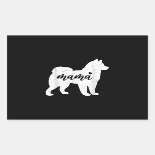 Husky Mothers Day Dog Paw Lover Gift Rectangular Sticker