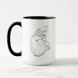 Husky Mug Dog Mom, Minimalist Dog Coffee Mug