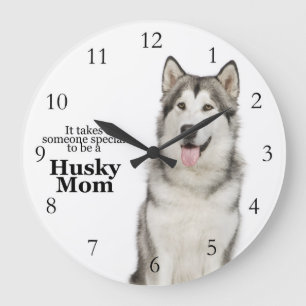 Husky Mum Clock
