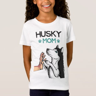 Husky Mum Dog Lover Girls Women T-Shirt