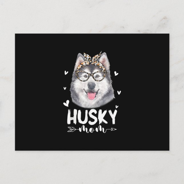 Husky Mum | Dog Lovers Gift | Mother Day Gift Announcement Postcard (Front)