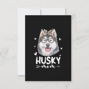 Husky Mum   Dog Lovers Gift   Mother Day Gift RSVP Card