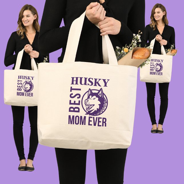 Husky Mum, Dog Mum, Husky Gift          Large Tote Bag (Creator Uploaded)