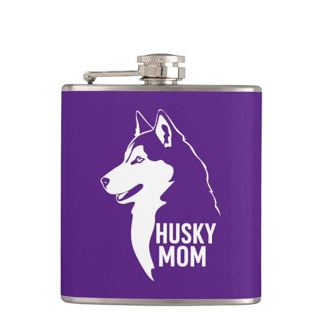 Husky Mum Hip Flask (Front)