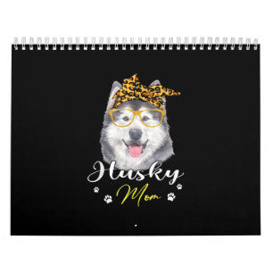 Husky Mum   Leopard Print Dog Lovers Gift Calendar