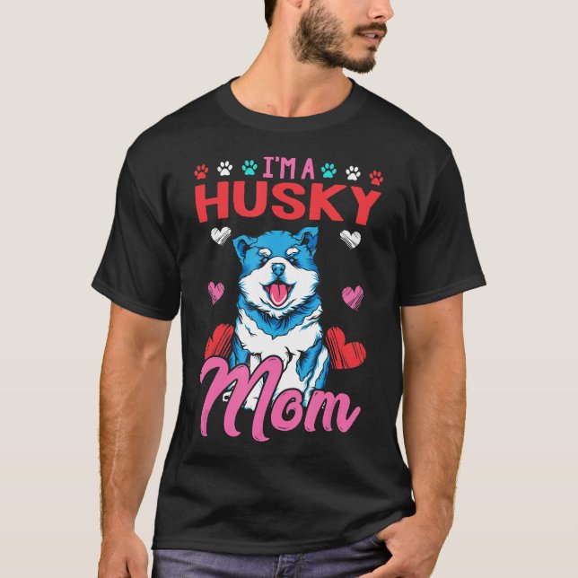 Husky Mum Shirt Pit Bull Dog Mama Pittie Gift (Front)