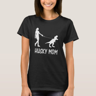 Husky Mum Siberian Husky Mama Dog Dinosaur Women M T-Shirt