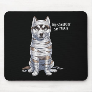 Husky Mummy Halloween Dog Mouse Mat
