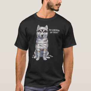 Husky Mummy Halloween Dog T-Shirt