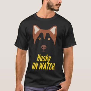 Husky On Watch Head Of Siberian Husky T-Shirt