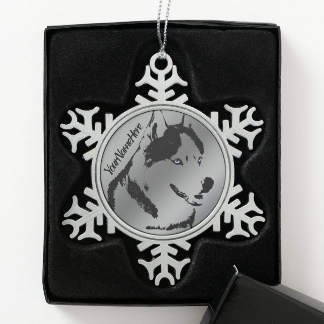 Husky Ornament Siberian Husky Holiday Decoration (Box)