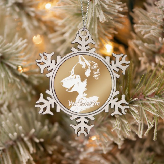 Husky Ornament Siberian Husky Holiday Decoration (Tree)