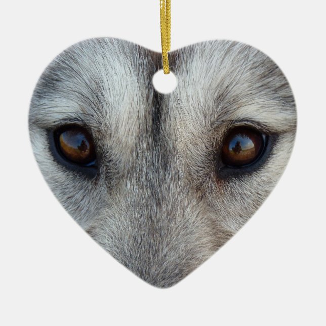 Husky Ornament Wolf Pup Keepsake Dog Gifts (Front)