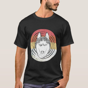 Husky Owner Gift Mum Dog Lover Retro Siberian Husk T-Shirt