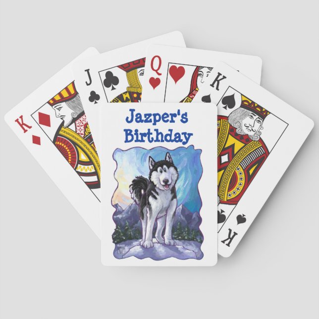 Husky Party Center Playing Cards (Back)