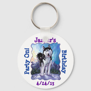 Husky Party Centre Key Ring