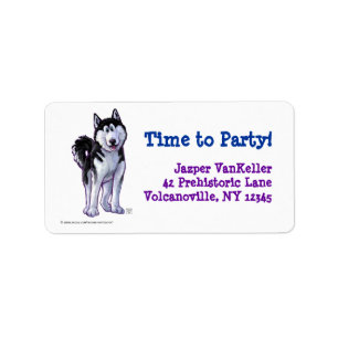 Husky Party Centre Label