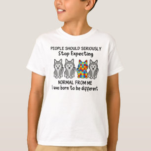 Husky People Should Seriously Autism Awareness T-Shirt