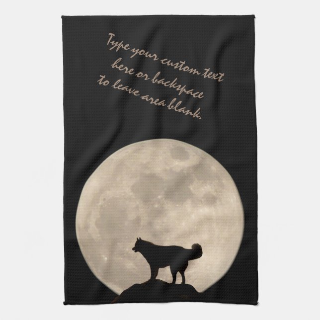 Husky Personalised Sled Dog Lover Tea Towels Gifts (Vertical)