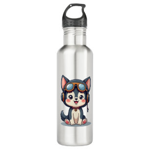 Husky Pilot Dog Lover Malamute 710 Ml Water Bottle