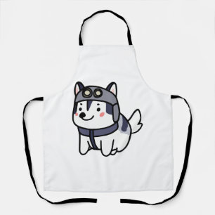 Husky Pilot Dog Lover Malamute Apron