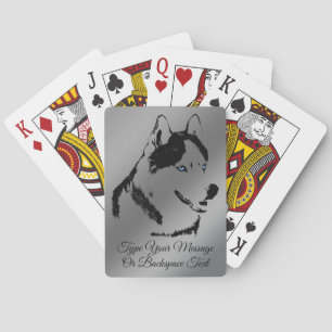 Husky Playing Cards Personalised Husky Dog Cards