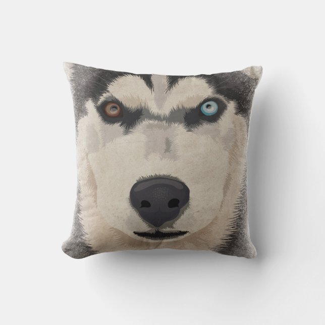 Husky portrait cushion (Front)