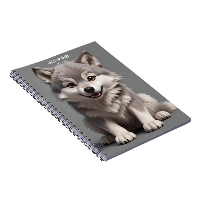 Husky printed spiral photo notebook (Right Side)