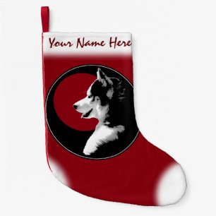 Husky Pup Christmas Stocking Custom Husky Stocking