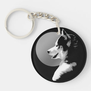 Husky Pup Keychain Husky Malamute Keychain Custom