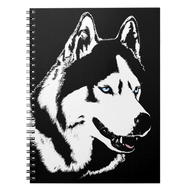 Husky Pup Notebook Siberian Husky Gifts & Books (Front)